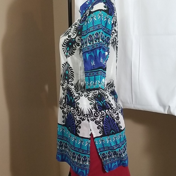 KAREN KANE COTTON/ SILK BLOUSE IN MEDIUM - Picture 3 of 9